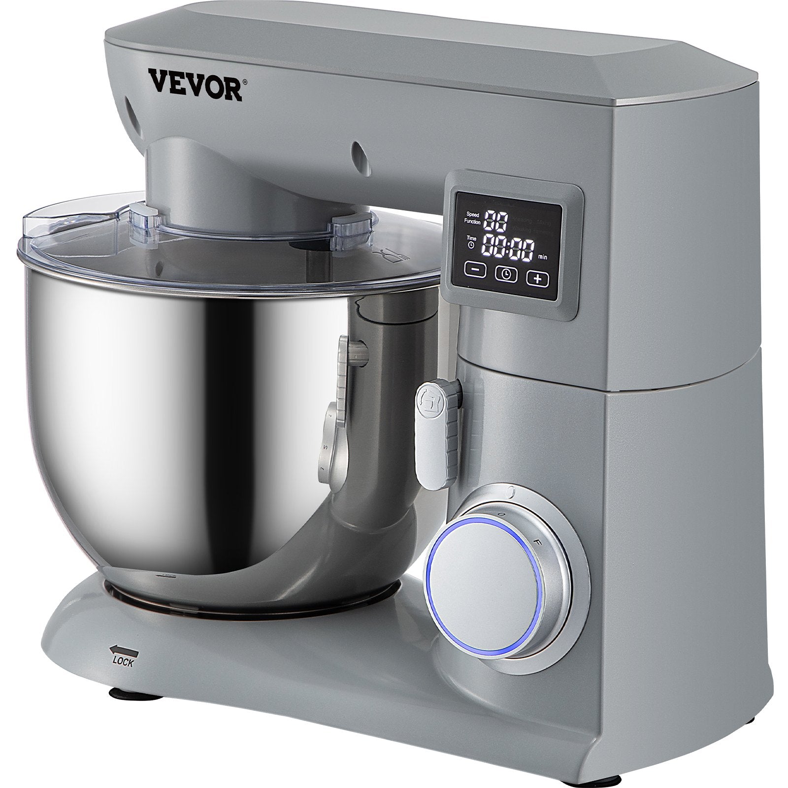 VEVOR 450W Stand Mixer 6-Speed Tilt-Head Dough Mixer 7.4 Qt Bowl 3 Attachments