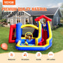 VEVOR Inflatable Bounce House, Outdoor High Quality Playhouse Trampoline, Jumping Bouncer with Blower, Slide, and Storage Bag, Family Backyard Bouncy Castle, for Kid Ages 3–8 Years, 131x133x91 inch