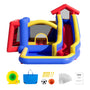 VEVOR Inflatable Bounce House, Outdoor High Quality Playhouse Trampoline, Jumping Bouncer with Blower, Slide, and Storage Bag, Family Backyard Bouncy Castle, for Kid Ages 3–8 Years, 131x133x91 inch