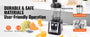 VEVOR Professional Blender, Commercial Countertop Blenders, 68 oz Jar Blender Combo, Stainless Steel 3 Functions Blender, for Frozen Drinks, Shakes, Smoothies, Peree, and Crush Ice, Black