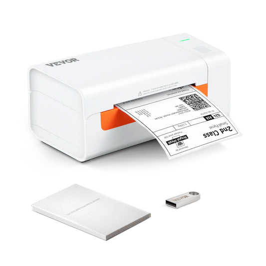 VEVOR Thermal Label Printer, Shipping Label Printer for 4\" x 6\" Shipping Labels, USB Connection & Automatic Label Recognition, Support Windows/MacOS/Linux, Compatible with Amazon, Ebay, Etsy, UPS