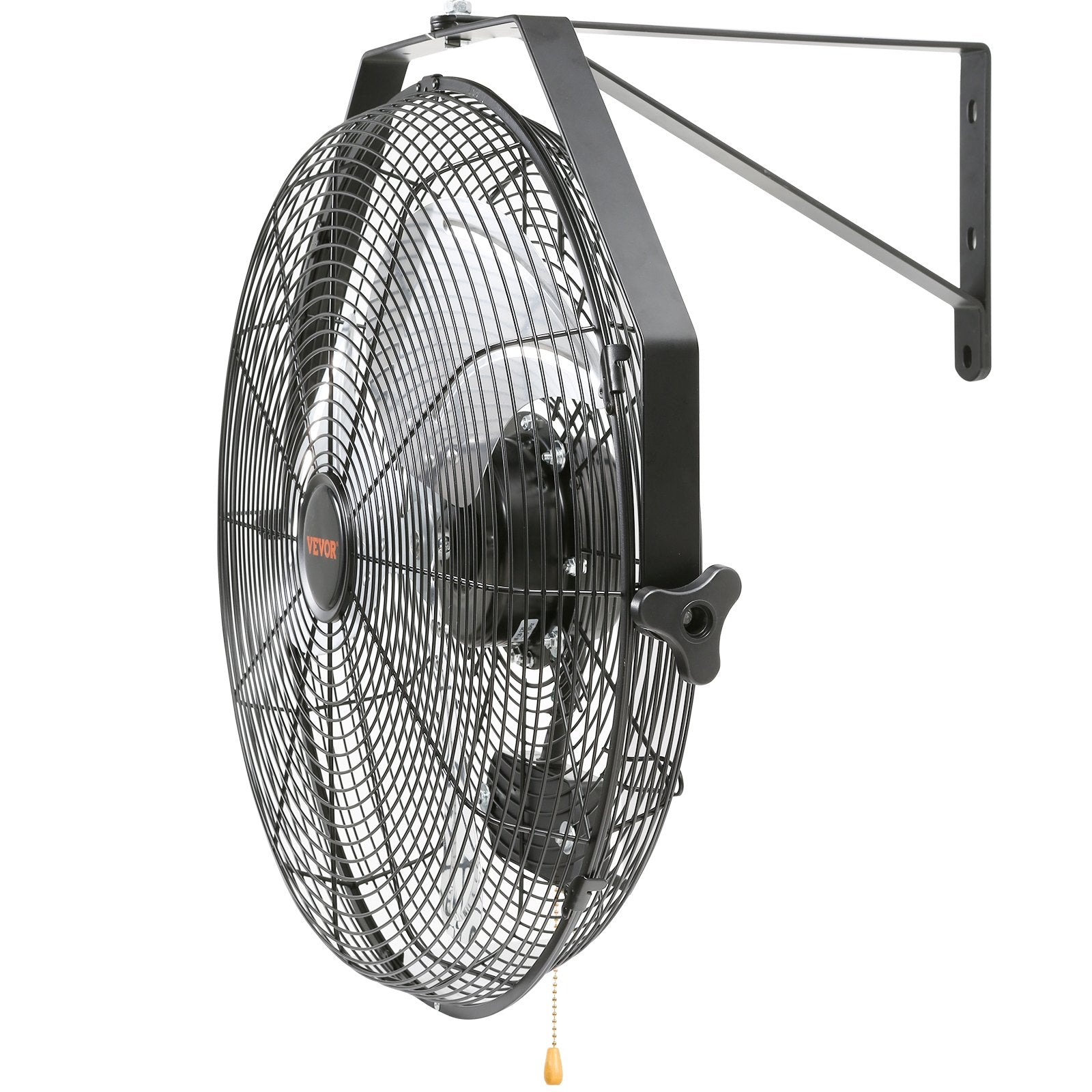 VEVOR Wall Mount Fan, 18 Inch, 3-speed High Velocity Max. 4150 CFM, Waterproof Industrial Wall Fan, Commercial or Residential for Warehouse, Greenhouse, Workshop, Patio, Black, ETL Listed