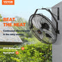 VEVOR Wall Mount Fan, 18 Inch, 3-speed High Velocity Max. 4150 CFM, Waterproof Industrial Wall Fan, Commercial or Residential for Warehouse, Greenhouse, Workshop, Patio, Black, ETL Listed