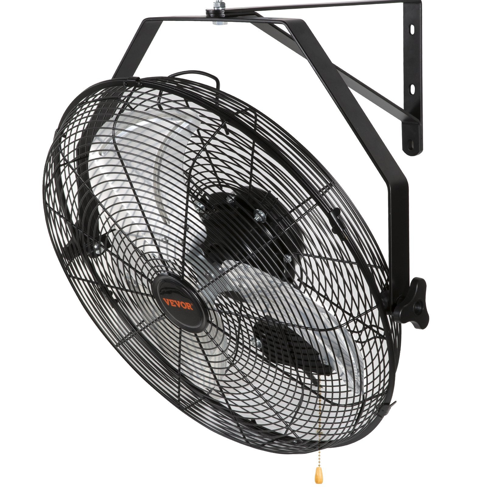 VEVOR Wall Mount Fan, 18 Inch, 3-speed High Velocity Max. 4150 CFM, Waterproof Industrial Wall Fan, Commercial or Residential for Warehouse, Greenhouse, Workshop, Patio, Black, ETL Listed