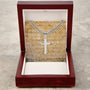 Cuban Chain with Artisan Cross Necklace, Everyday Wear Chain for your Love