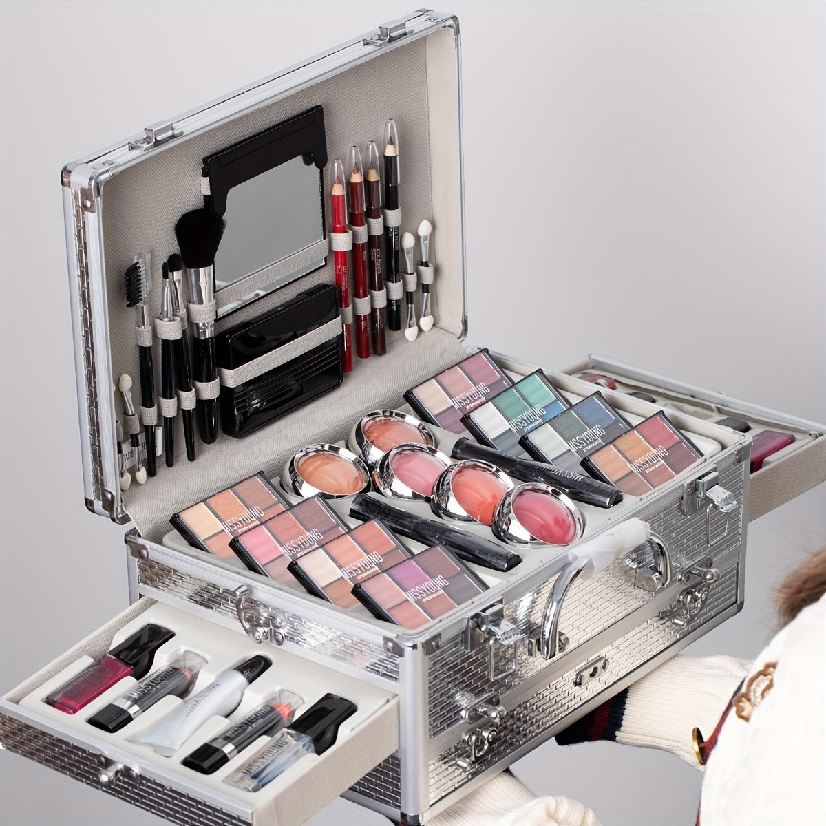 106pcs Ultimate Makeup Gift Set with Eyeshadow, Lipstick, Blush & More - Includes Brushes, Liners & Tools for Professional & Personal Use - Versatile Shades for All Seasons