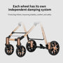 Luxury Baby Stroller 2 in 1 Foldable Stroller High landscape Newborn Baby Bassinet Puchair Lightweight baby cart with comfort