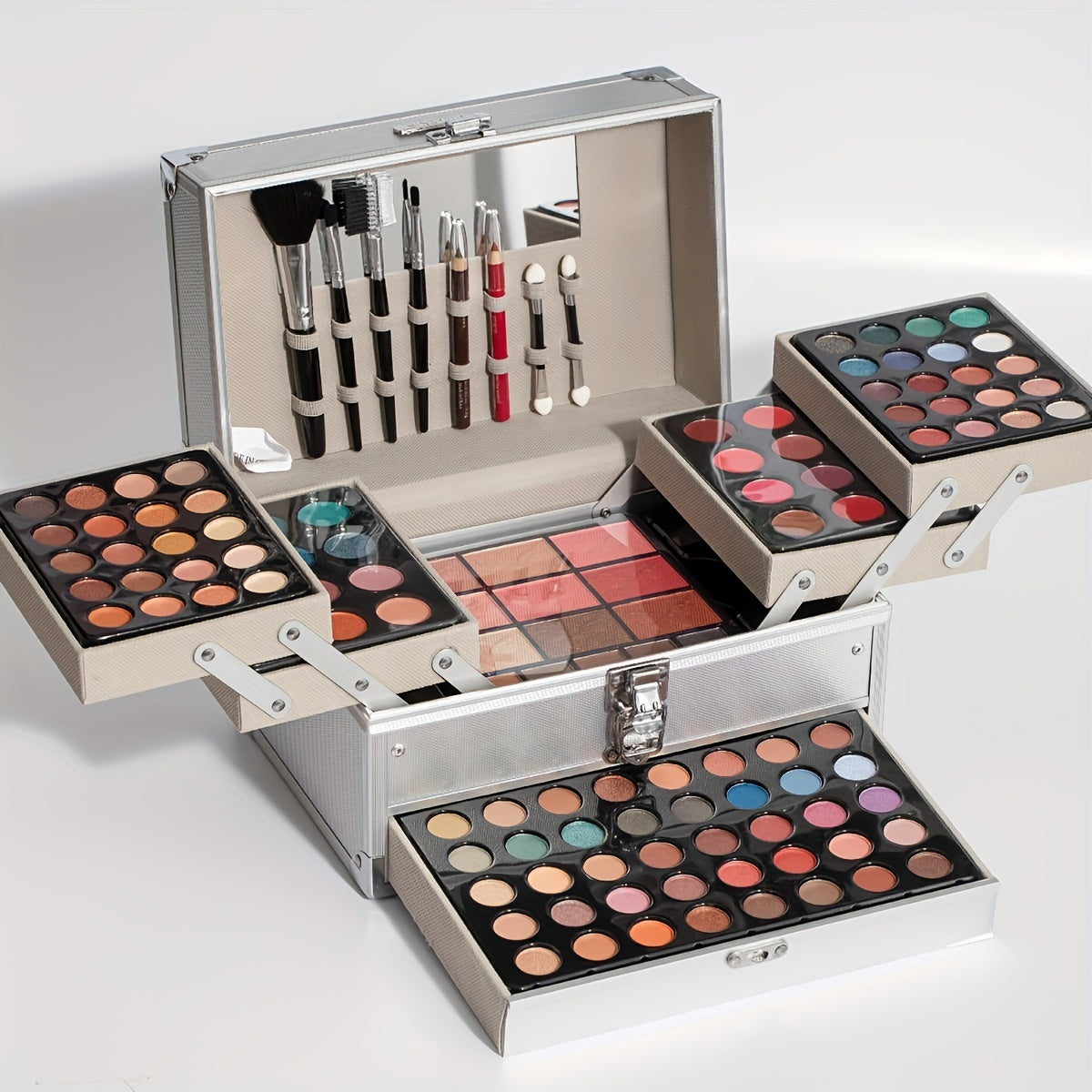 127-Piece Makeup Gift Set - Comprehensive Makeup Sets for Women with Eyeshadow, Blush, Highlighters, Mirror, Brushes, and Multi-Purpose Cosmetic Tools - Perfect Surprise Present for Mothers and Girlfriends