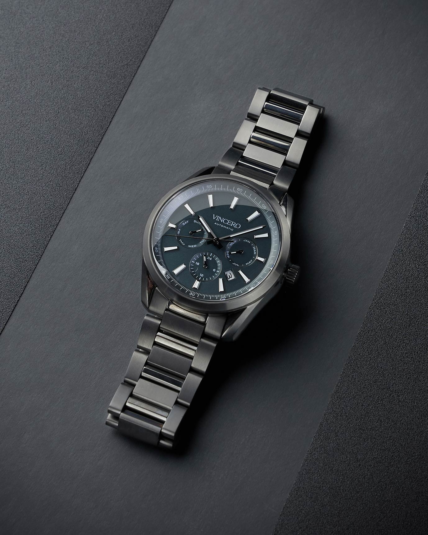 Vincero - The Reserve Automatic - GUNMETAL/SLATE BLUE